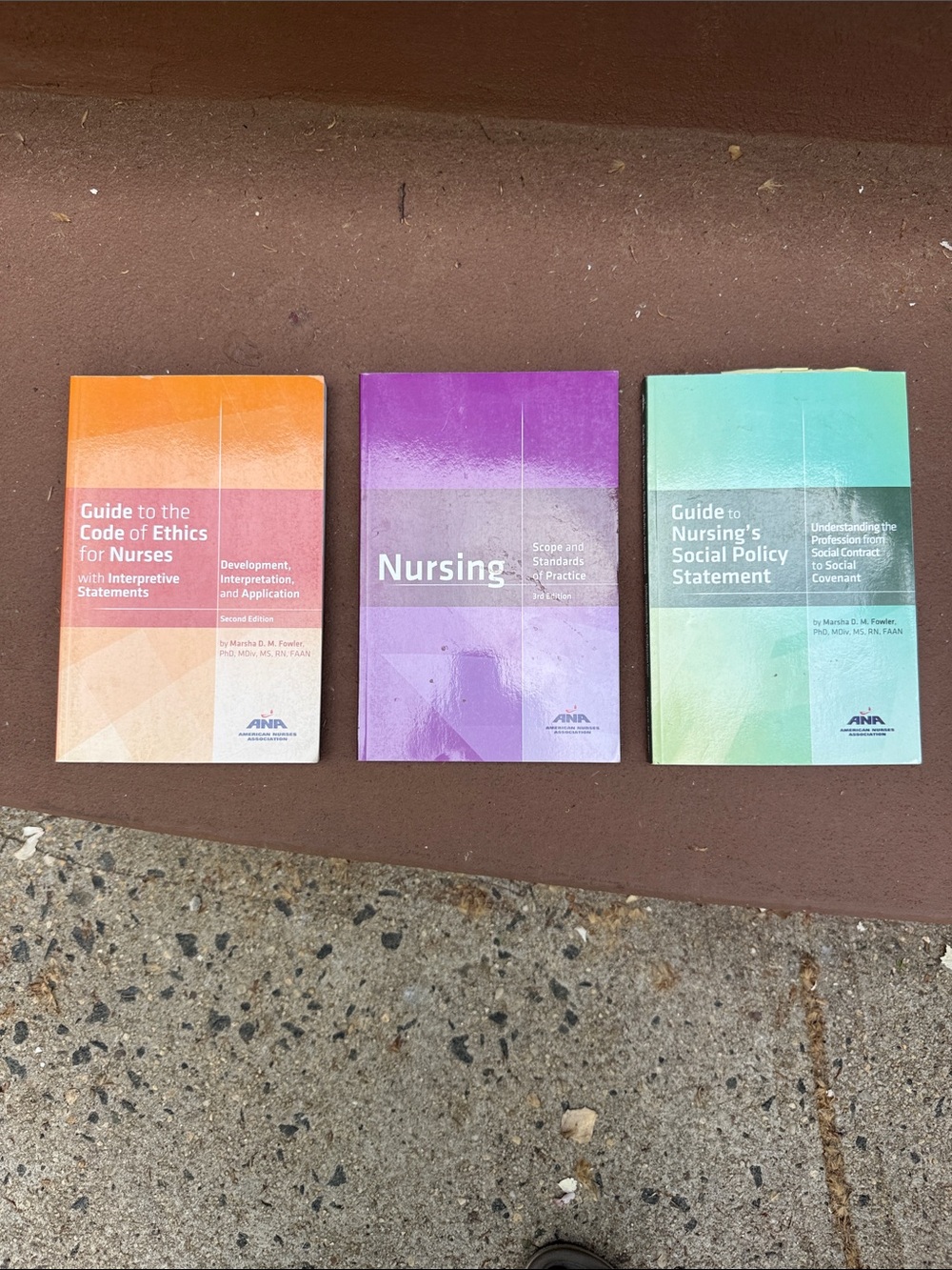Set of 3 Nursing Guides in Orange, Purple, Mint Green